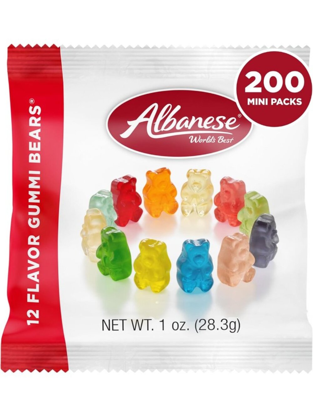 Delicious 12 Flavor Gummy Bears | 200 Count Bulk Candy Bag for Parties & Treats